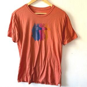 Cotopaxi Womens M Graphic‎ T Shirt Colorful Llama Tee Crew Neck Short Sleeve